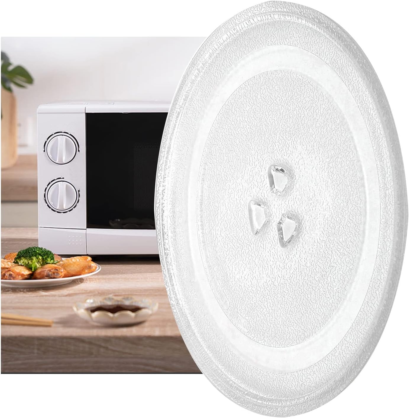Smooth Microwave Glass Plate YShaped Bottom Design