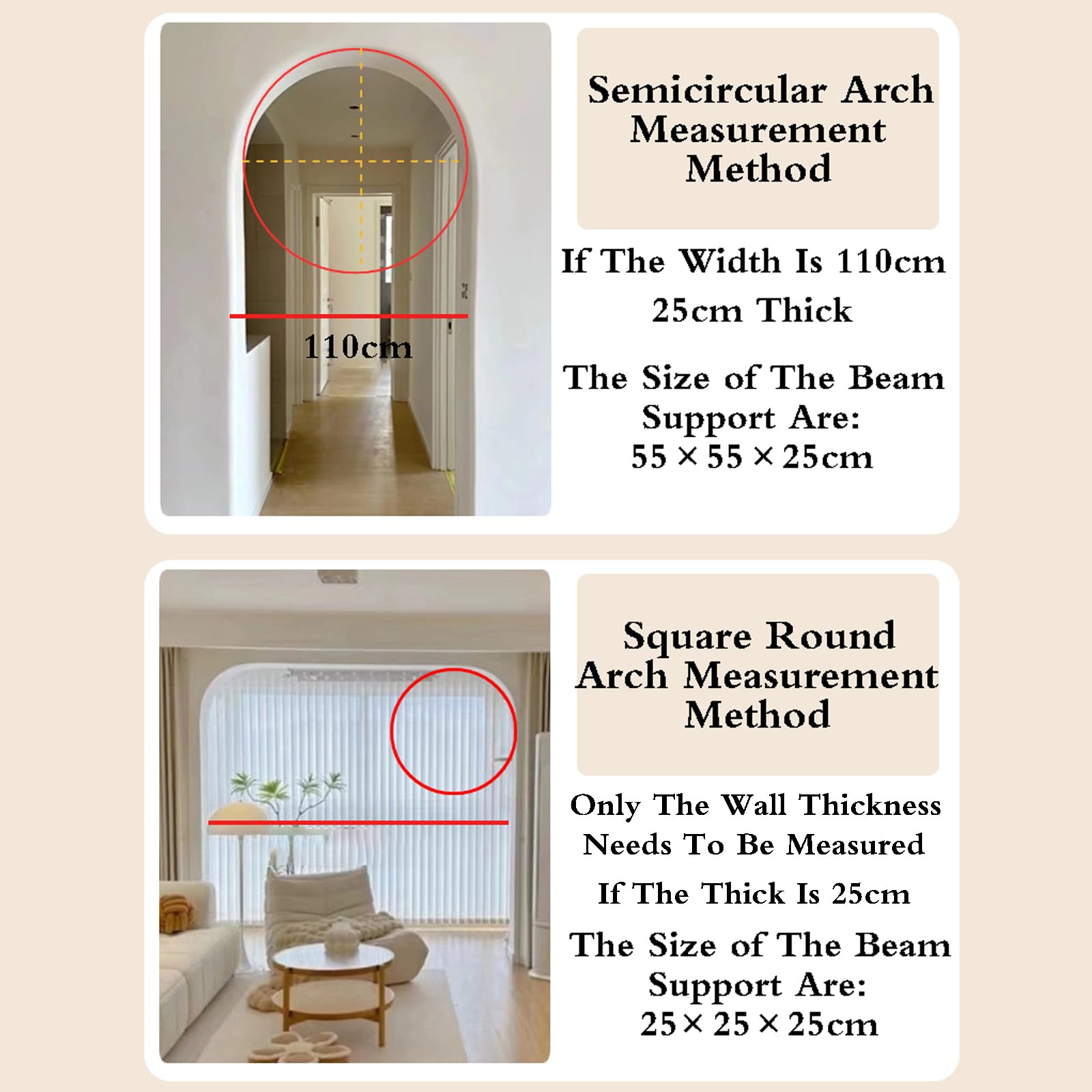 Kit De Esquina De Arco,Kit De Arco De Puerta Redondeado De 2 Piezas,Kit De Arco De Esquina Semicircular,Moldura Curva para Arco De Puerta Pintable,para Salas De Estar,Dormitorio