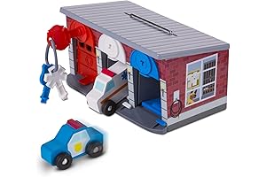 Melissa & Doug Wooden Keys & Cars Rescue Garage | Toddler Toy...