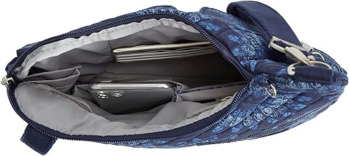 Miniatura 5 de Travelon Bolso cruzado antirrobo, dos bolsillos, Girasol Geo, Bolso cruzado clásico antirrobo