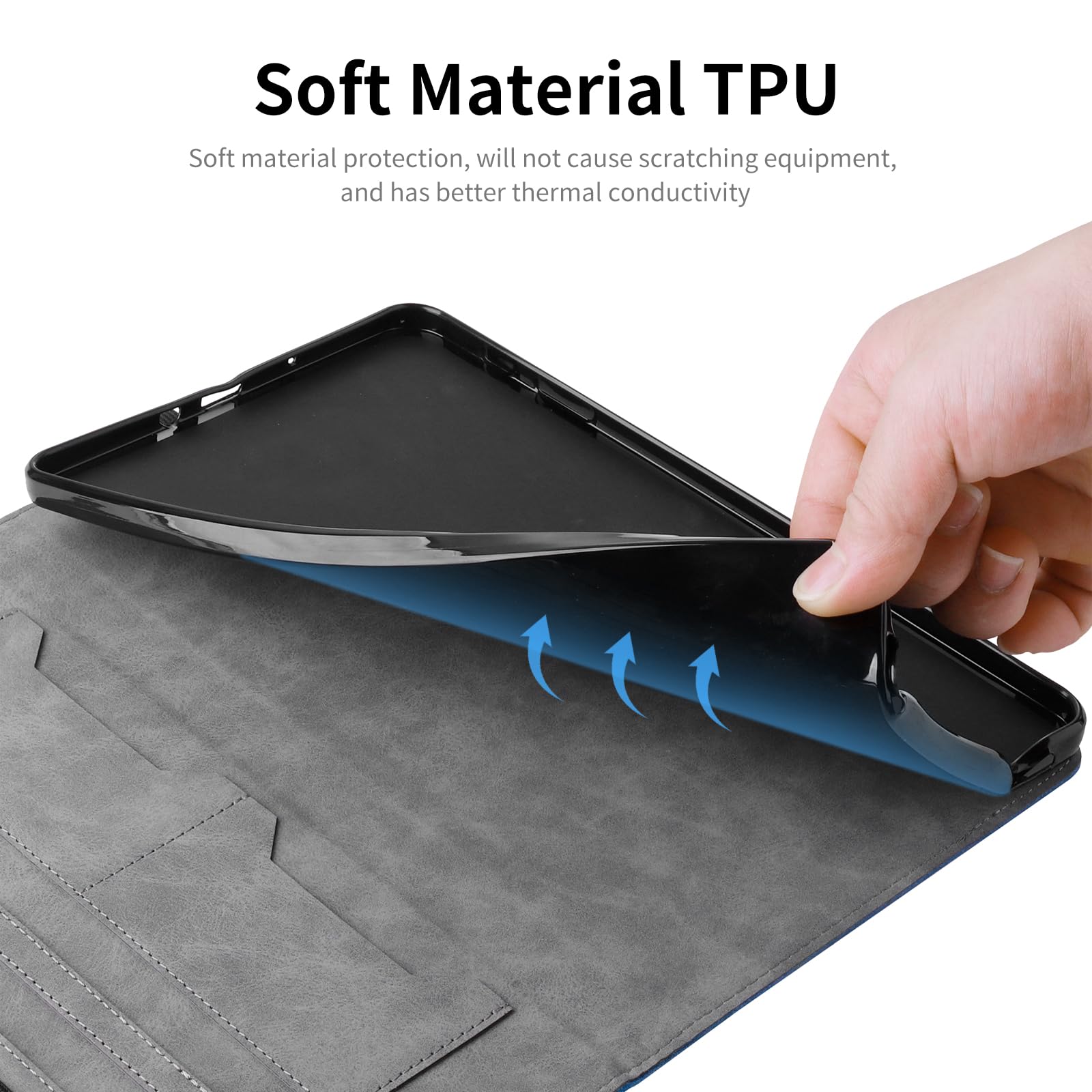 AsWant Custodia per Xiaomi Redmi Pad 2 (2025) 11 Pollici- Pelle Ultra Sottile PU Case con Funzione Stand Tablet Protettiva Cover Redmi Pad 2 (Grigio Scuro)