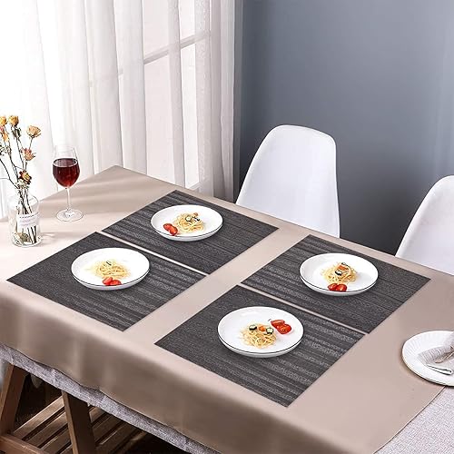 Miniatura 8 de Placemats Set of 4 for Dining Coffee Table Scratch Heat Stain Resistant Anti Skid Kitchen Decor Washable Wipeable Indoor Outdoor Durable Tablemats