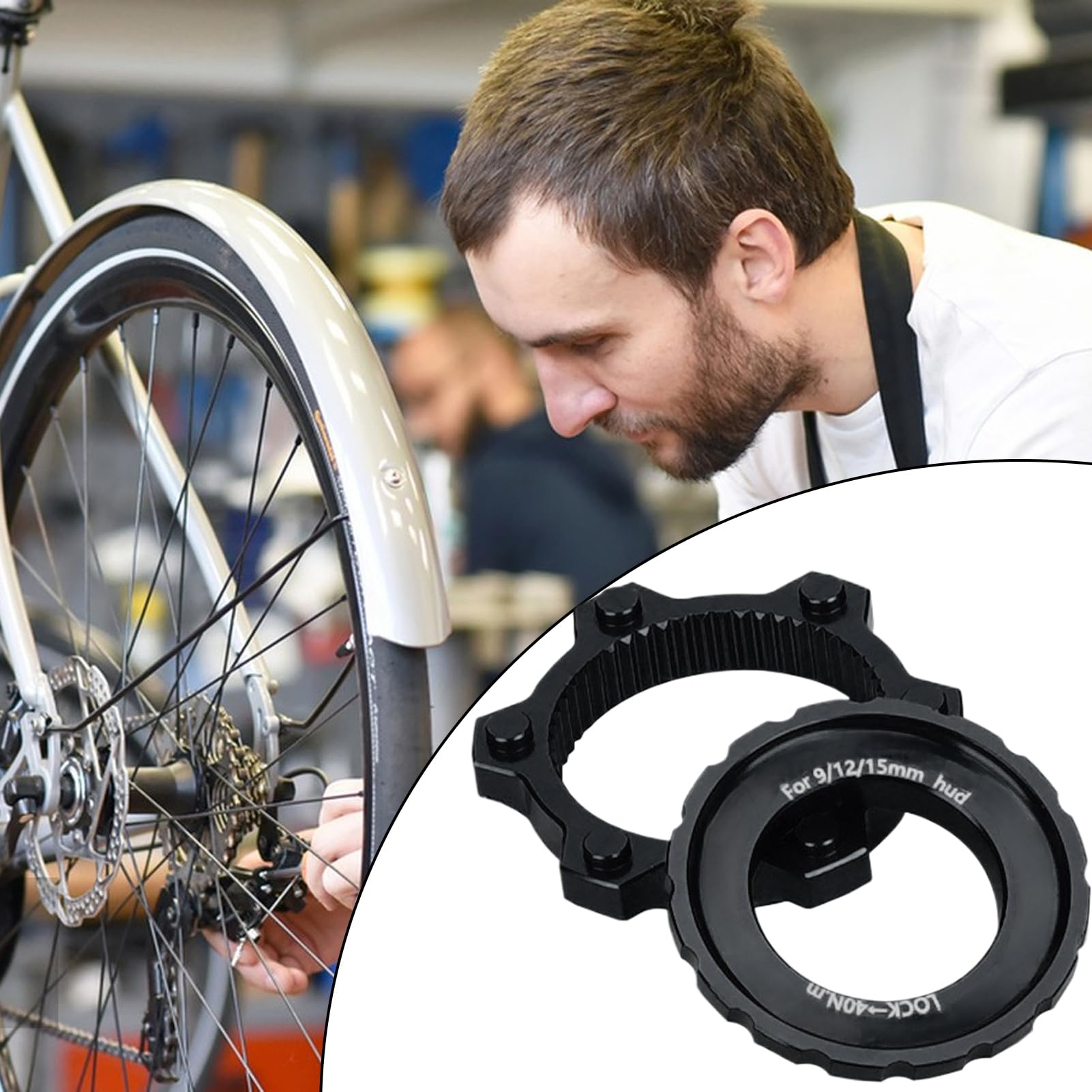 Centerlock - Adattatore a 6 fori per bicicletta, blocco centrale per biciclette, pastiglie freno per escursioni, sport, attività all'aperto, avventura, allenamento, picnic
