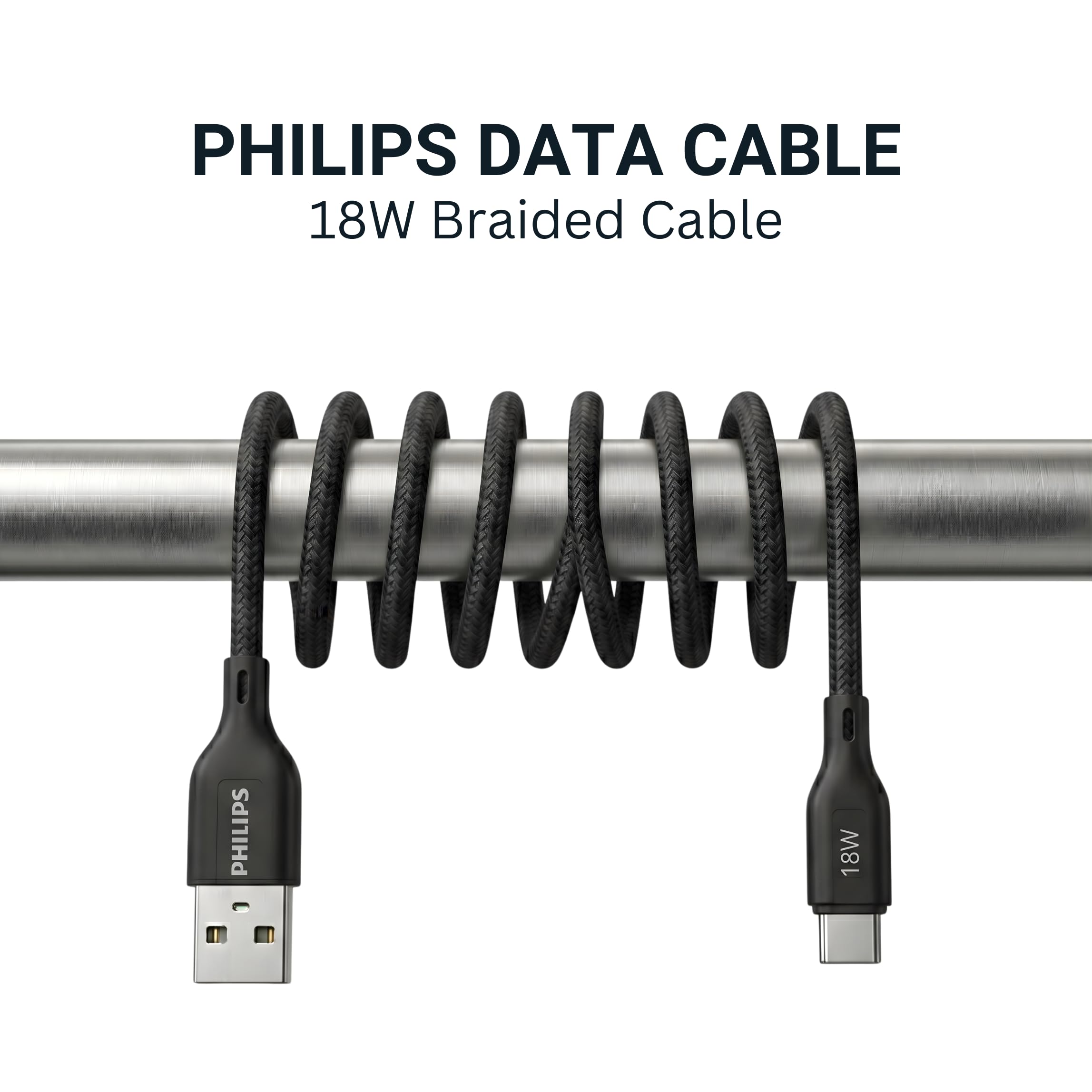 Philips USB-C Charging Cable - 1.5m Dark Slate -2