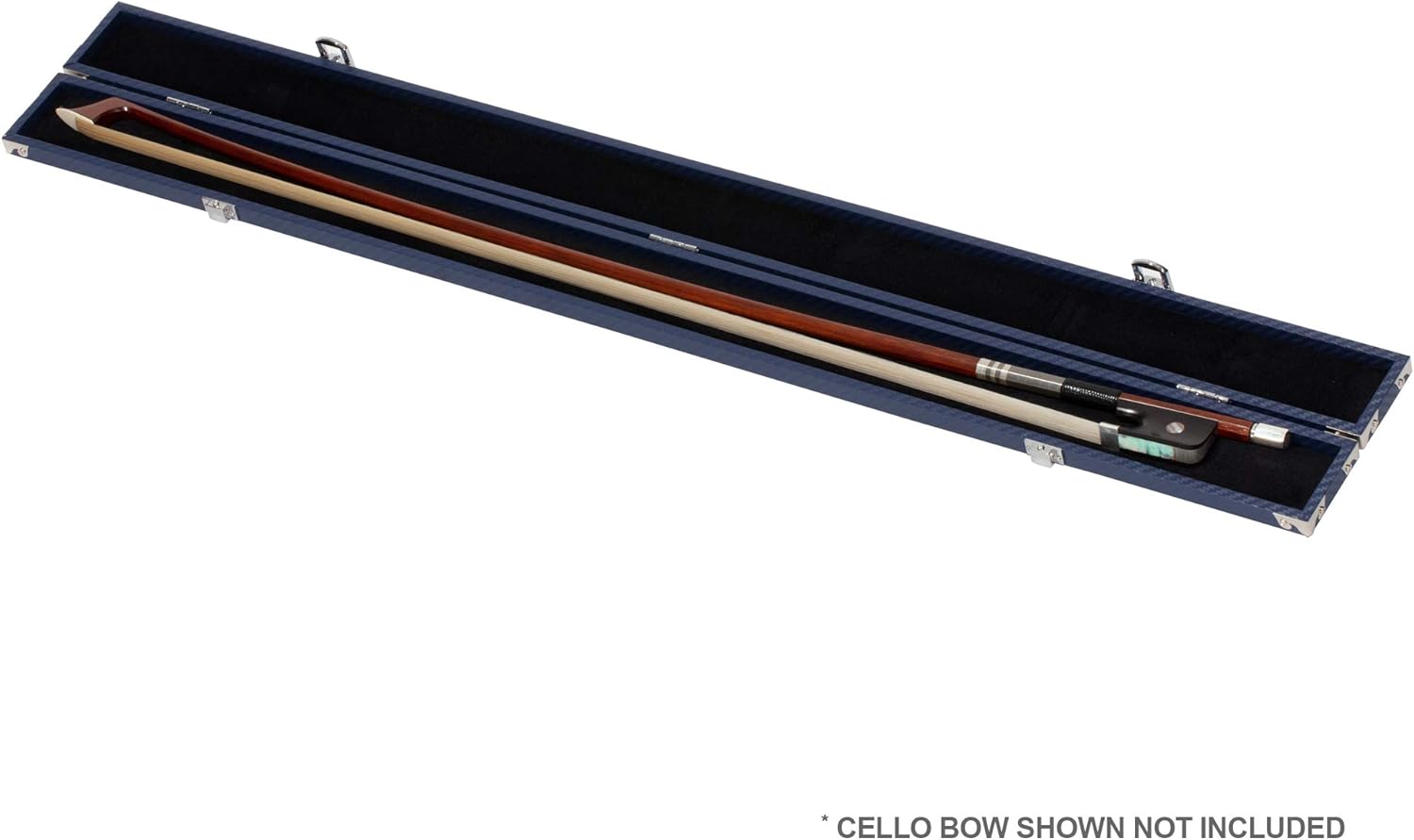 MI&VI High-Density Bow Case for (1) Single Violin/Viola/Cello Bow with Adjustable Shoulder Strap in Blue - By MIVI Music (Blue)