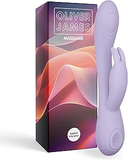 Vibromasseur Jouet Lapin par Oliver James – 10 Modes de Vibration, Silicone Discret et Puissant, Point G & Clitoris, Jouet Intime pour Femme, Jouets pour Adultes, Vibromasseurs (Lilas)