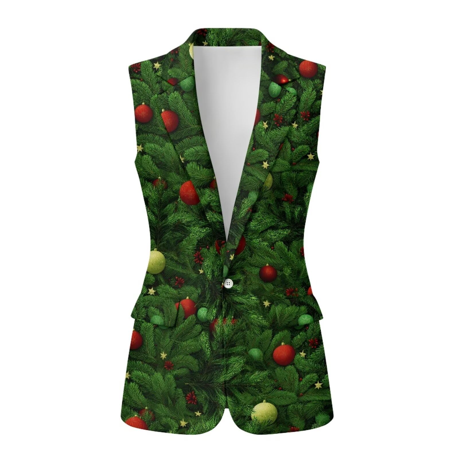 Fall Sleeveless Blazer Vest for Women Pockets Loose Jacket Suit Casual Business Winter Cardigan Waistcoat