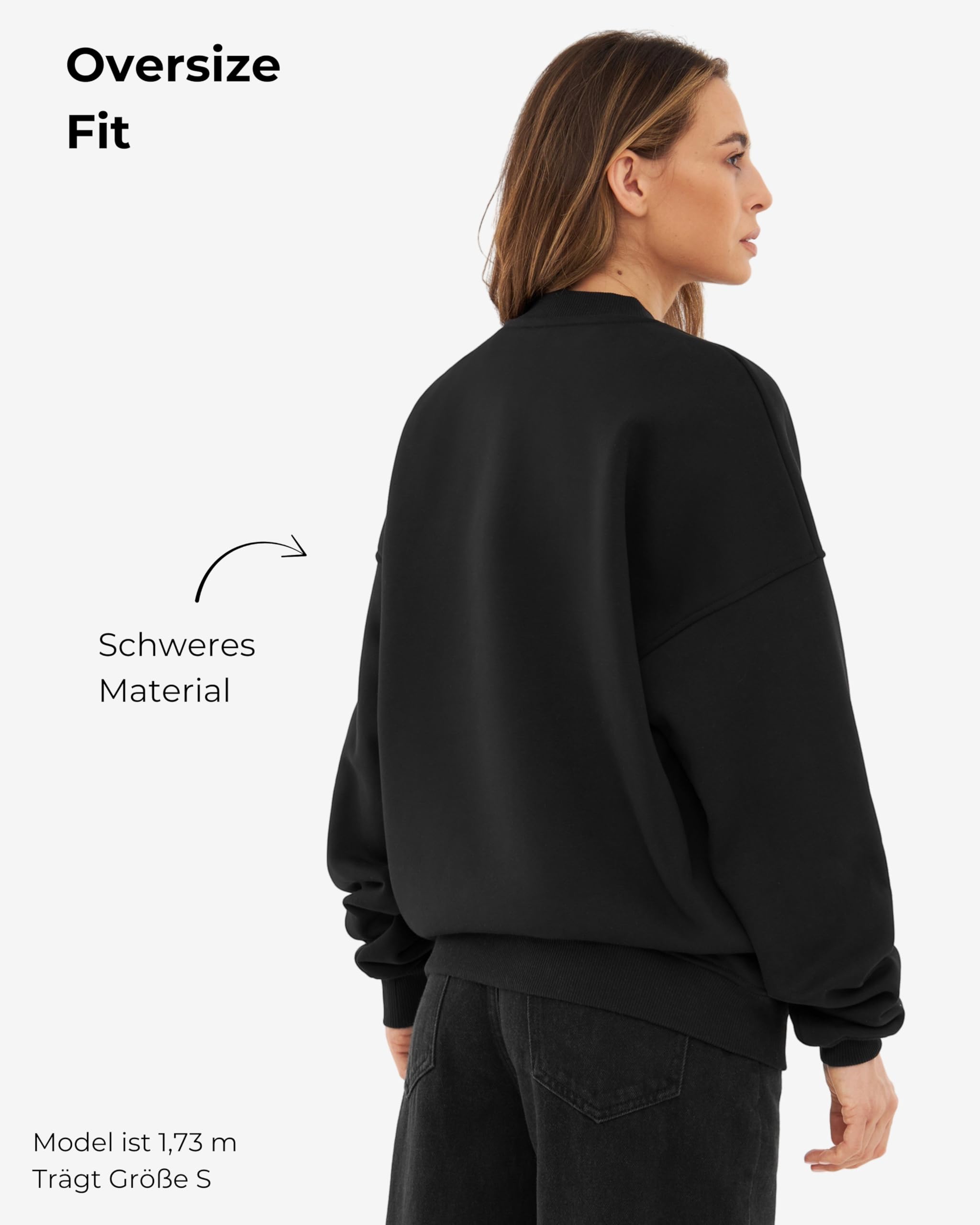 Johnny Urban Sweatshirt Damen & Herren Oversized - Carter - Heavy Basic Pullover - Crewneck in Oversize Fit - Enganliegender Kragen - Unisex - Schwerer Stoff