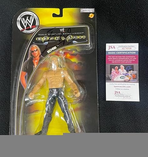 Edge Signed WWE Backlash Jakks Pacific Action Figure JSA COA - Autographed Wrestling Cards