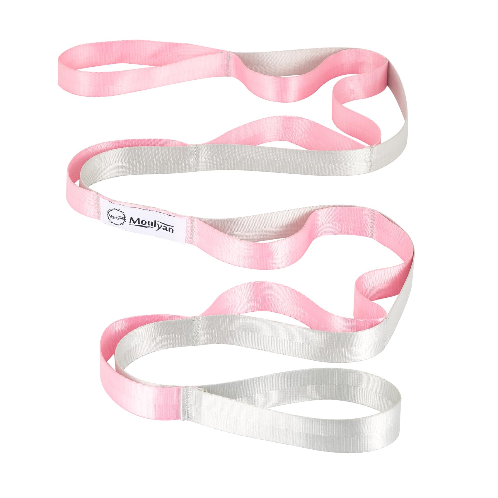 Stretching Strap Yoga Strap for Physical Therapy,10 Loops Yoga Straps for Stretching,Non-Elastic Stretch Strap for Pilates, Flexibility, Exercise, Stretch Band Women Men