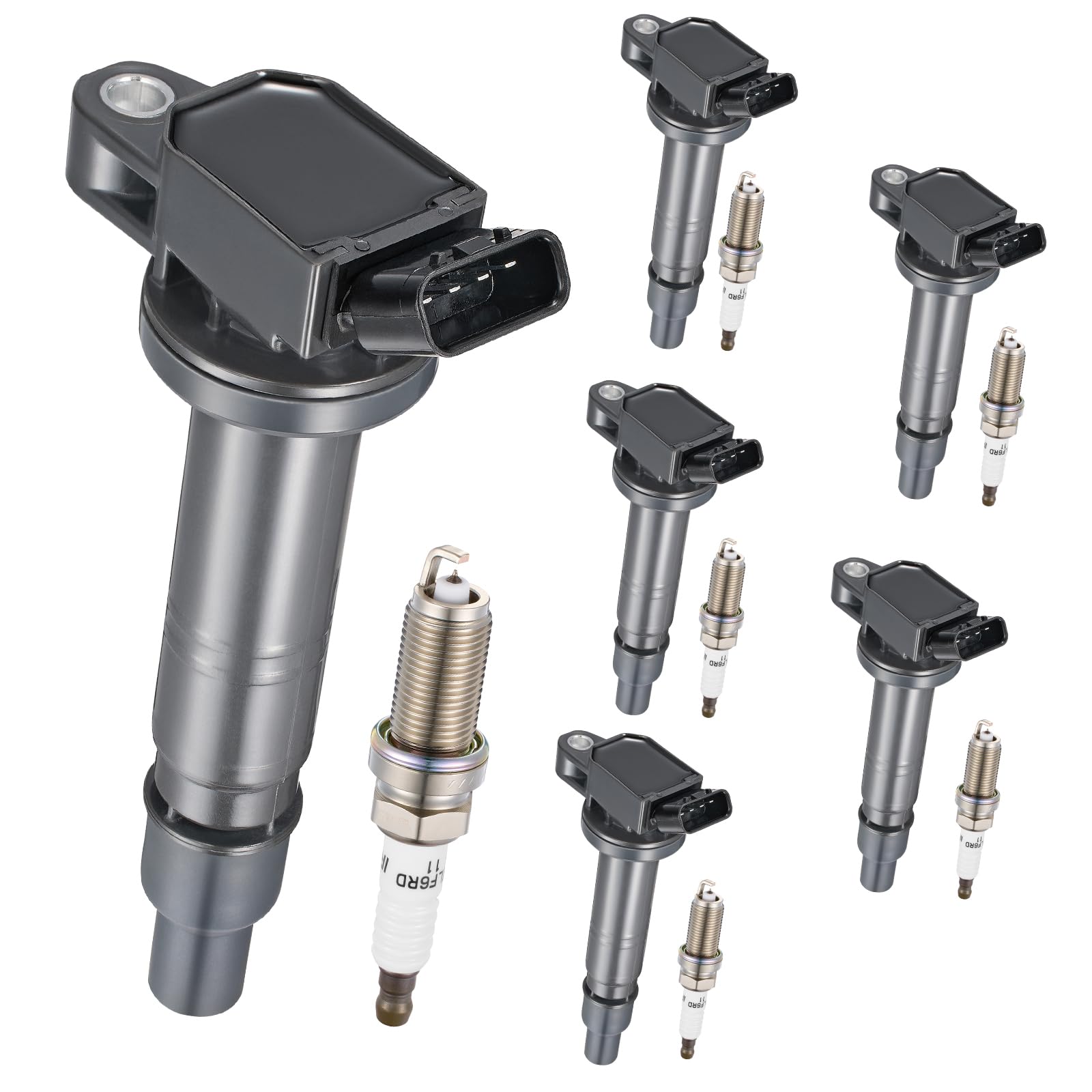 6 Ignition Coils+ 6 Spark Plugs UF495/90919-02248 for Toyota Tacoma
