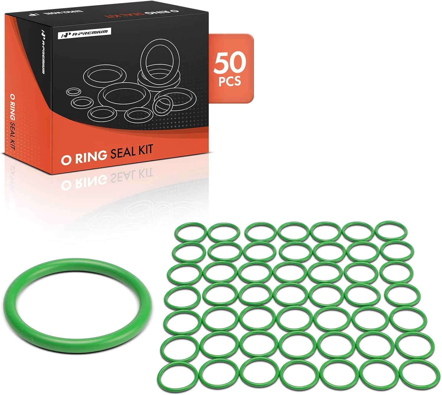 A-Premium Universal AC System Repair Kit, Exact ID (31.42±0.30mm) Exact CS (3.53±0.10mm), HNBR, 50Pcs