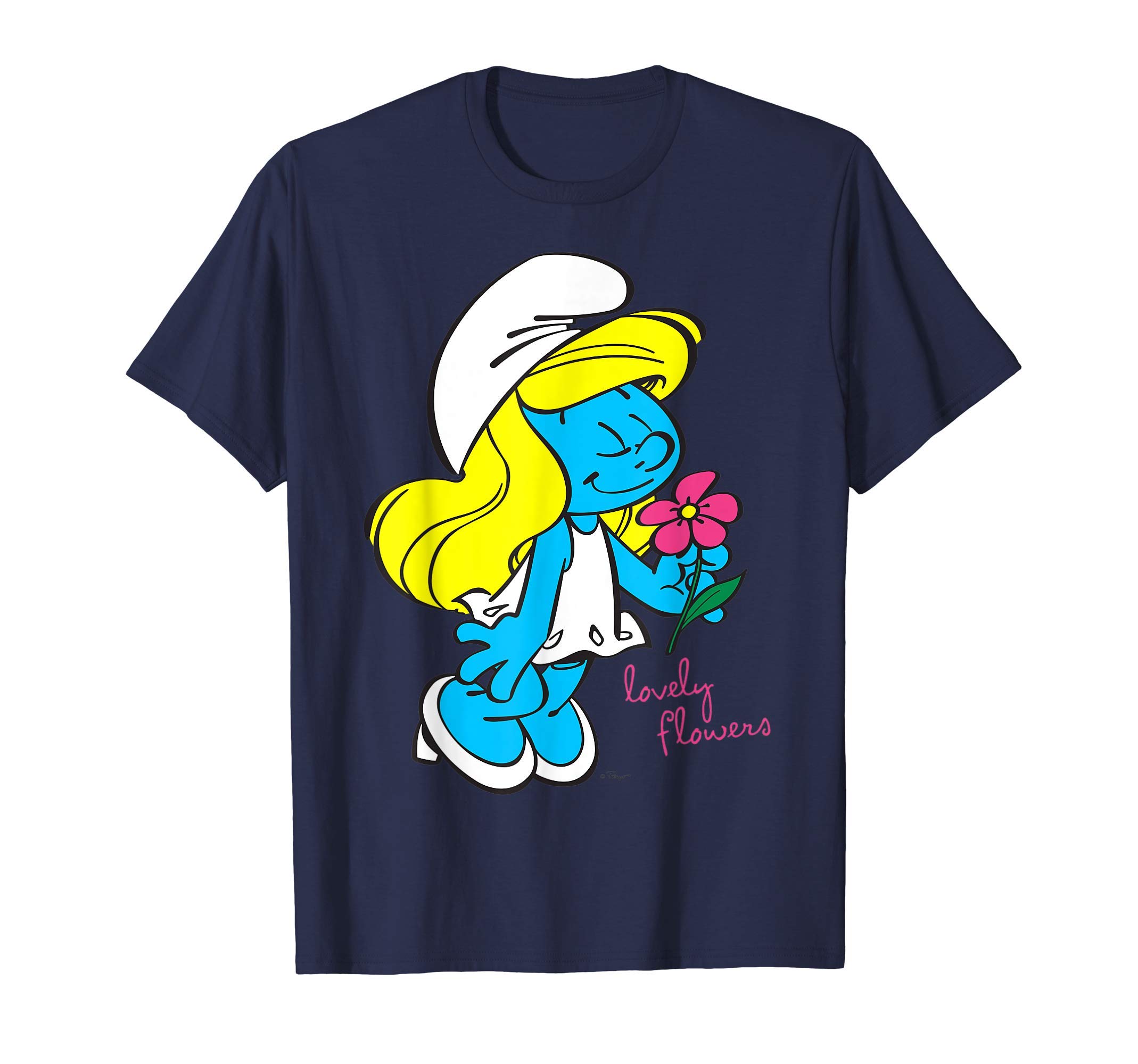 The Smurfs Smurfette Character Flowers Blooming Smurfy Fan T-ShirtOEKO-TEX STANDARD 100