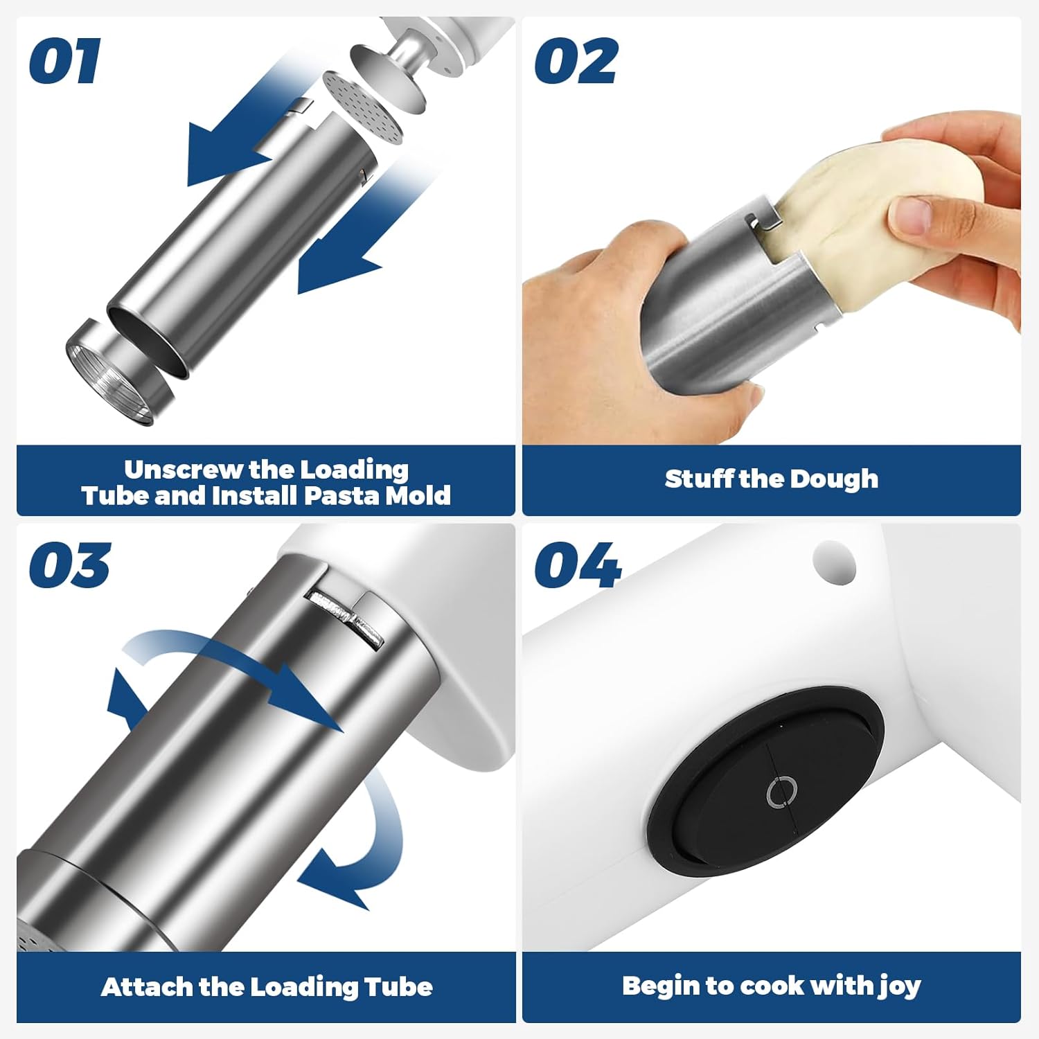 Cordless Electric Pasta Maker Machine, Handheld Portable Noodle Maker With Moulds and Cutter, Homemade Spaghetti Maker