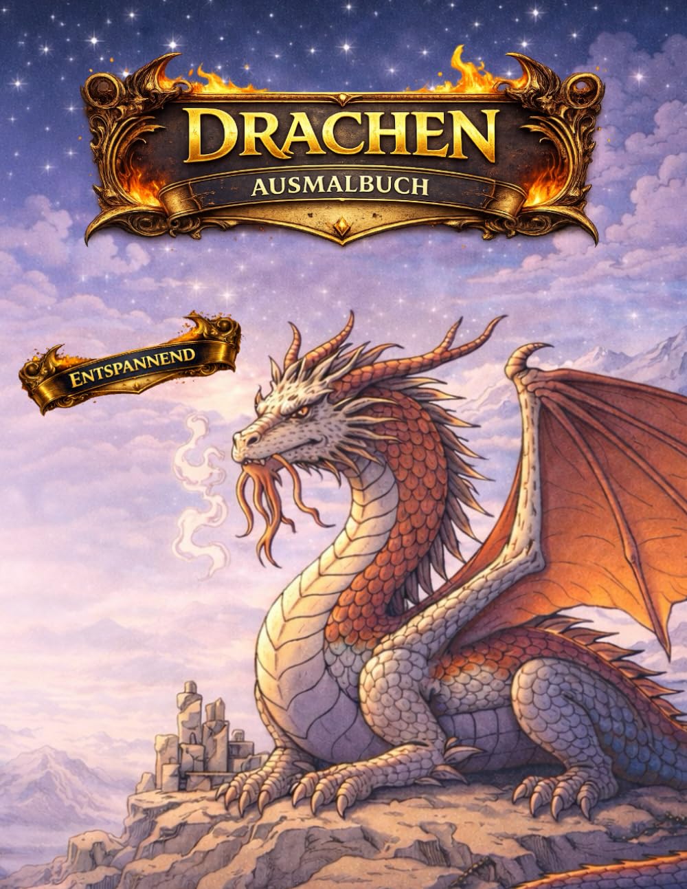 DRACHEN: Träume und male mit Alfie – Ausmalbuch