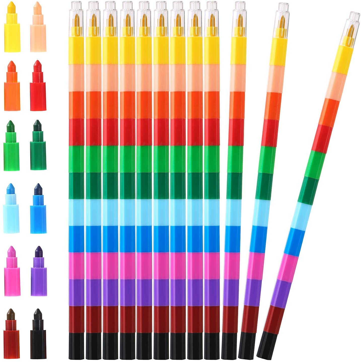 Perpetual Bliss 3 Sticks Pieces Stacking Crayons Buildable Crayons Colorful Crayon for Kids School Office Supplies (Pack of 3 Sticks) (B01N7D1IV4) Amazon Price History, Amazon Price Tracker