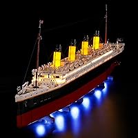 Vista 2 de BRIKSMAX Kit de iluminación LED para Creator Titanic, compatible con el modelo de bloques de construcción Lego 10294, no incluye el juego de Lego