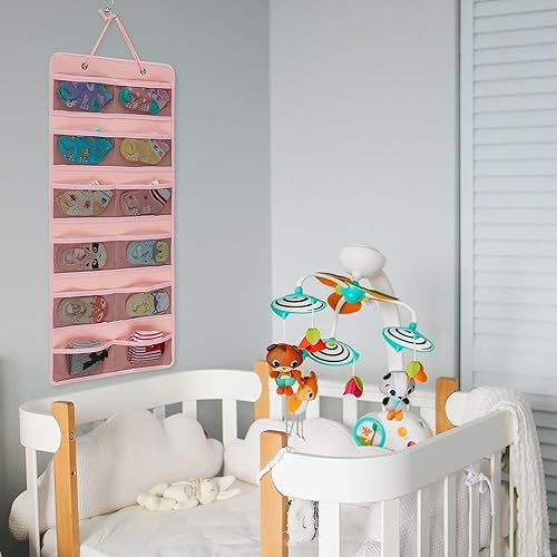 Miniatura 5 de HUHYNN Organizador de zapatos de bebé para 12 pares de zapatos de bebé para niños y niñas organizador de zapatos de bebé de doble cara con múltiples