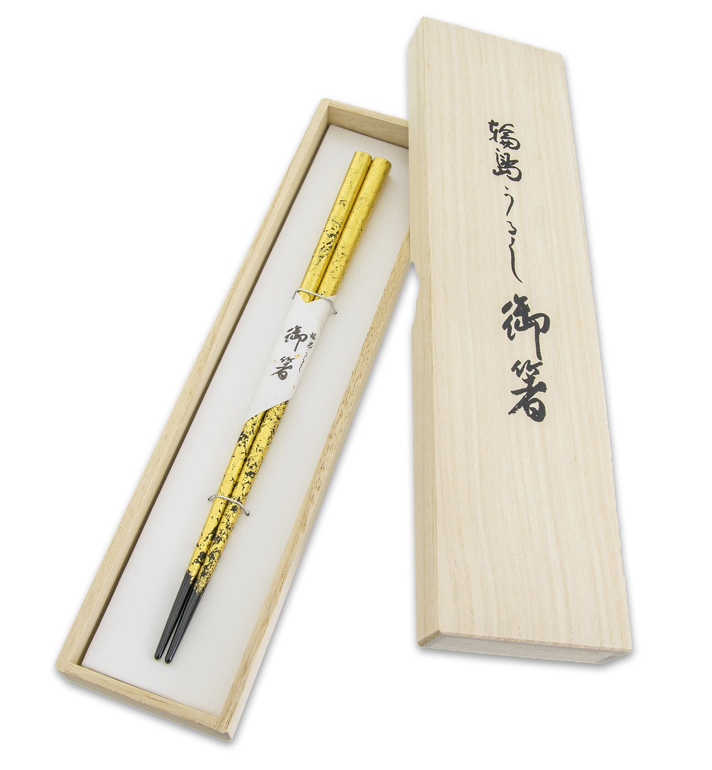 輪島塗 天然木　金箔　福寿箸　 桐箱入り Amazon | 輪島うるし箸 天然漆 金箔福寿箸 桐箱入り (黒 22.5cm