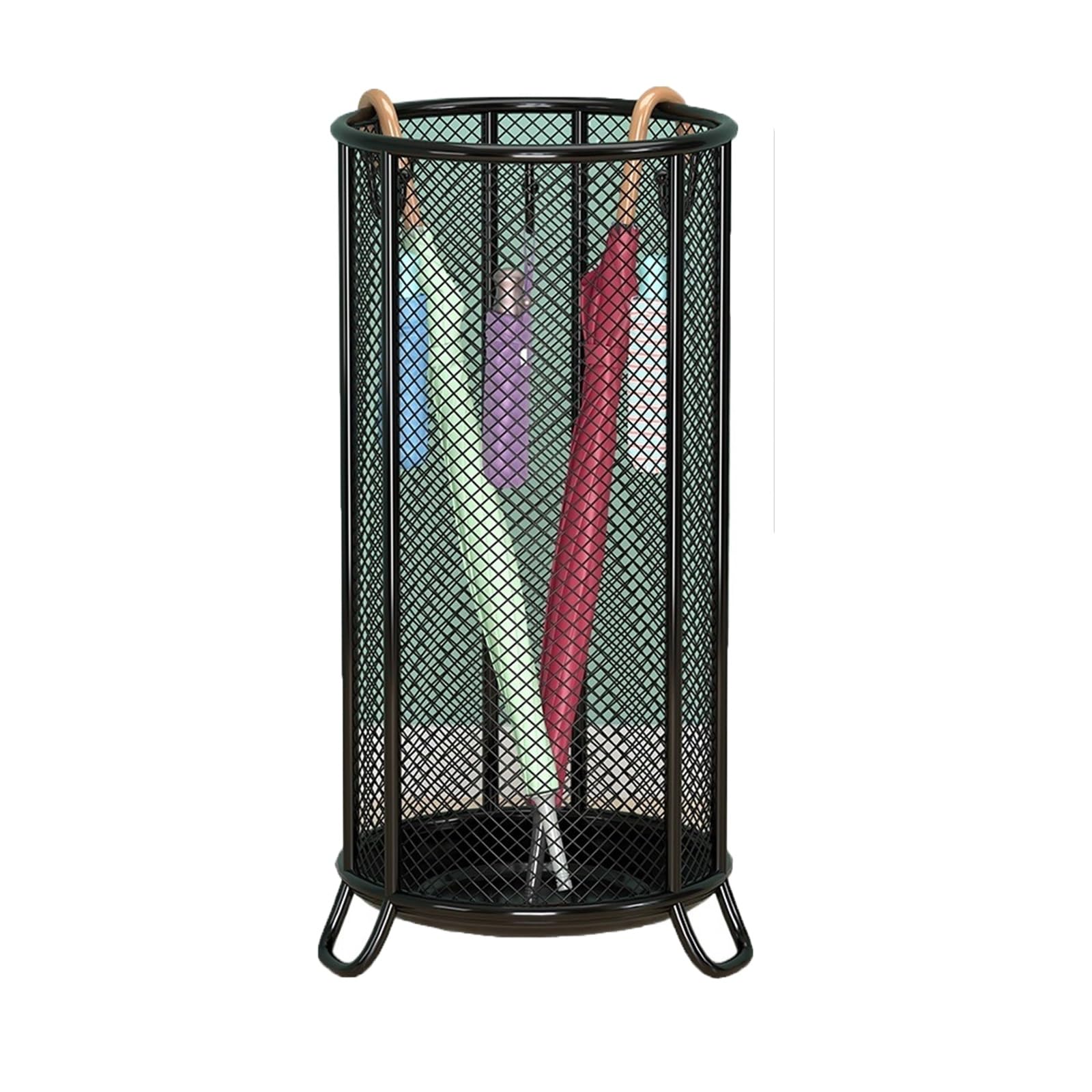 Support de parasol d'extérieur noir taille L avec bac de récupération