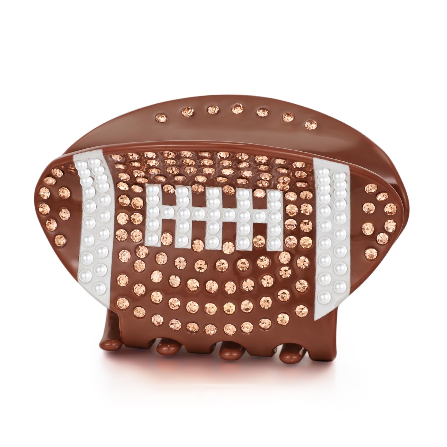 Game Day Football Hair Claw Clips Set of 4 Acrylic Clips for Medium Hair Sports Amazon.com : HolidayQbee Brown Acrylic Hair Clips For Women  main image 4