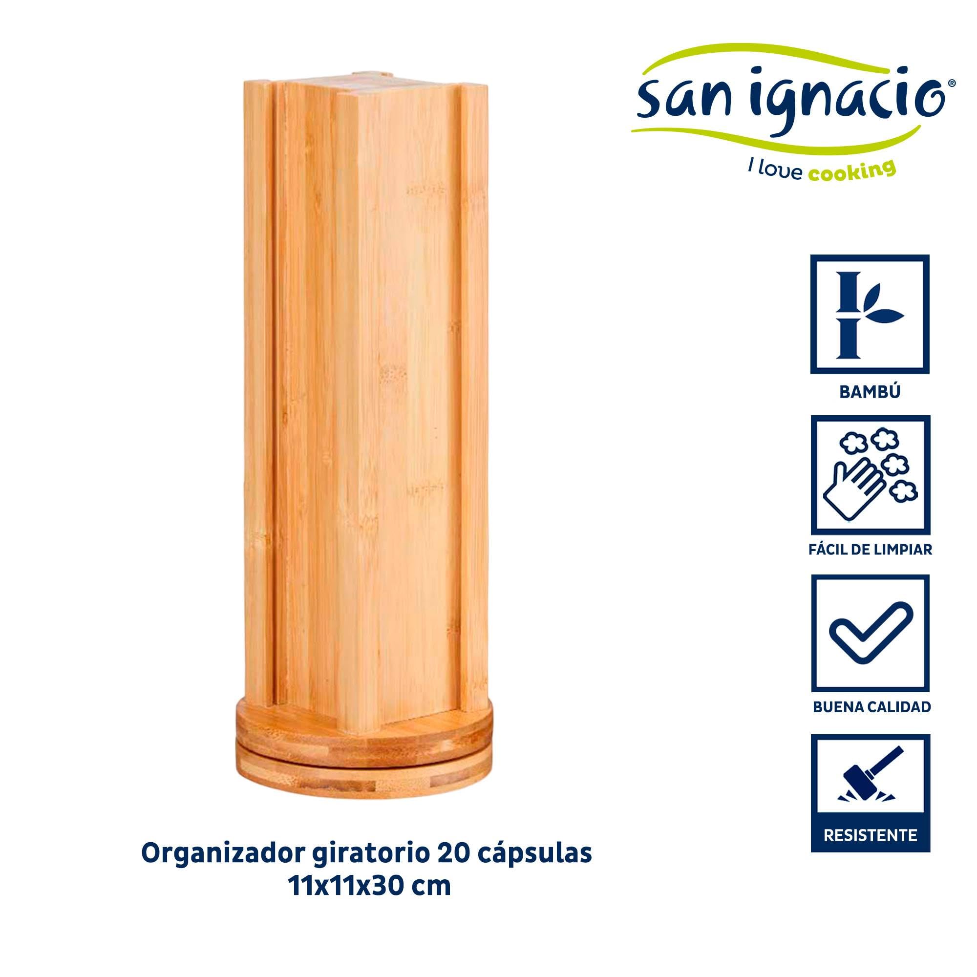 Portacapsulas bambu giratorio capsulas g colección KINVARA