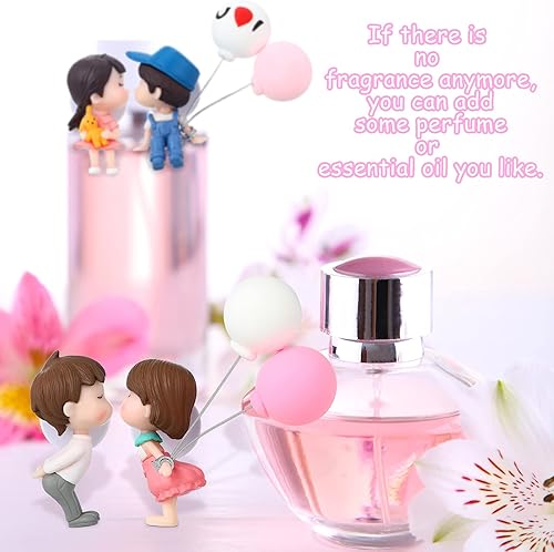 Miniatura 5 de 4 piezas lindo ambientador de aire para automóvil, bonito clip de ventilación para pareja, accesorios de automóvil, clip de perfume para niño y