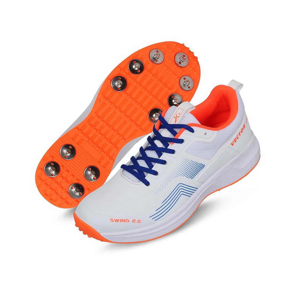 Cricket Shoes Spikes Nivia CRICK-500 Shoes For Men, Mesh TPU
