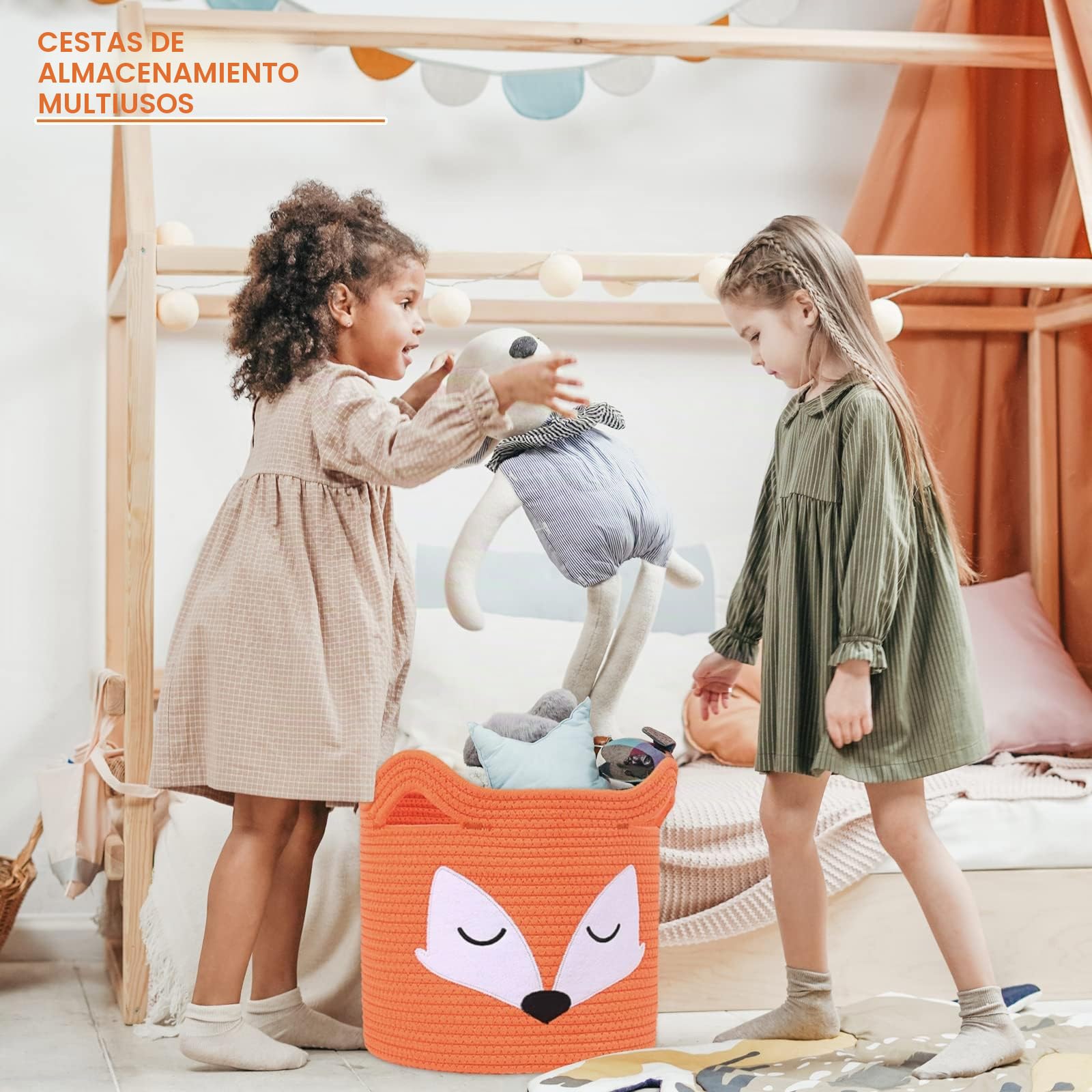Aufbewahrungskorb Caja de Almacenamiento Plegable Cesta de Almacenamiento,30x30x30 de Almacenamiento de Juguetes, se Puede Utilizar Para la Cesta de la Ropa, Kallax, Guardería, Cesta de Regalo.