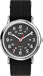 Timex Weekender 38mm Unisex Analog Watch | INDIGLO Backlight | Adjustable Durable Nylon Fabric Slip Through Strap | 24 Hour Time