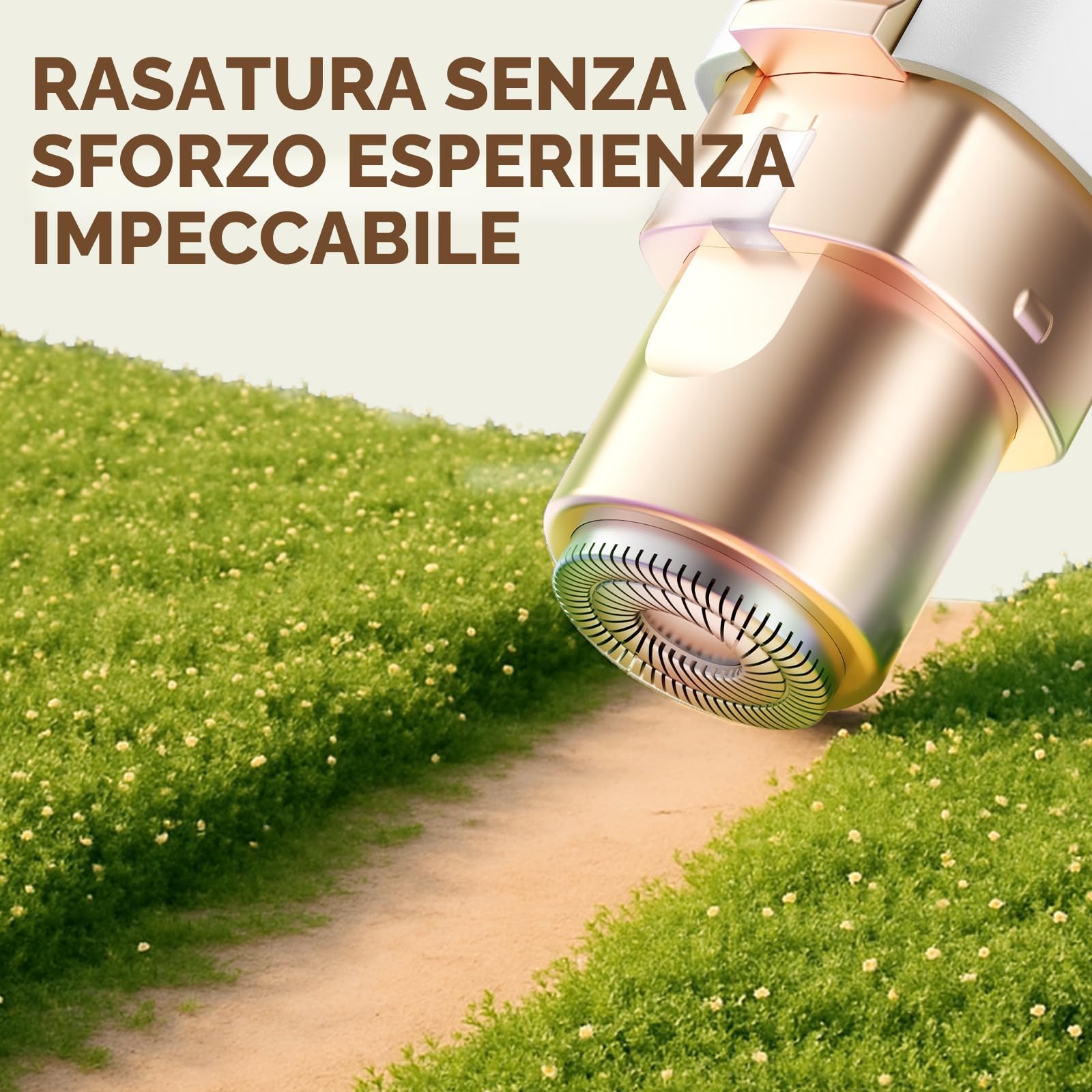Rasoio per viso per donna: Rasoio elettrico 2 in 1 per il viso e le sopracciglia - luce LED integrata per la rimozione dei peli del viso delle labbra e del corpo delle (Bianco)