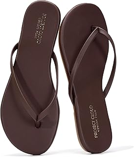 Filp Flops for Women 2026 - Lightweight and Memory Foam Insole Sandals Women Footwear - Durable Non-Slip Beach Essentials Flats for Women Sandals (Foundations)