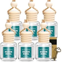 AROIC Premium Scent Car Air Freshener, 6 Pack Hotel Scent Collection Diffuser Set, Long Lasting Luxury Fragrance Essential Oil Aromatherapy, Hanging Air Freshener for Car Interior Accessories Unisex