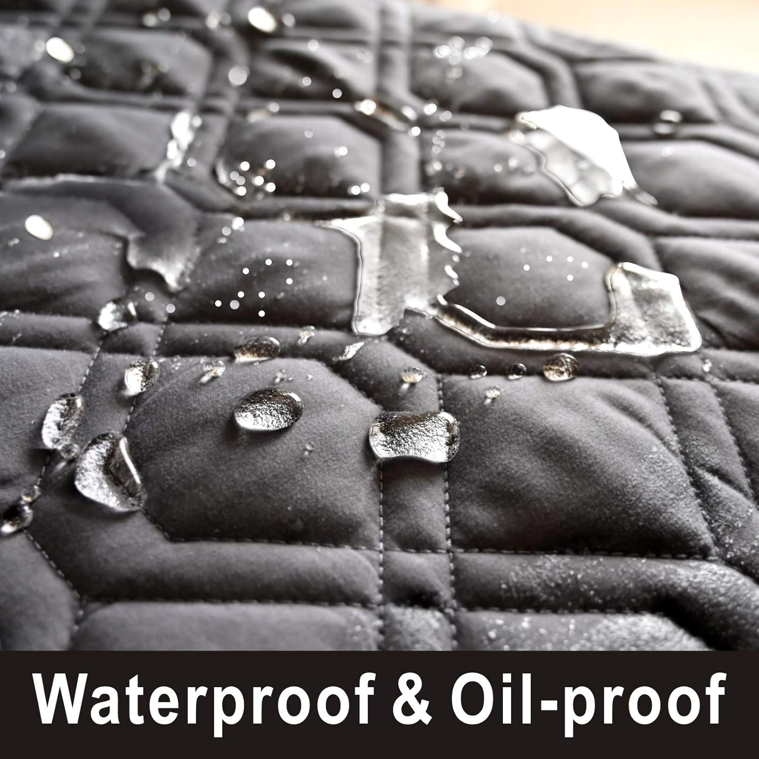 CLEAN ELF 2022 New 100% Waterproof Dog Bed Cover, 52x82 Inches Gray, Sofa Cover Anti-Slip, Reusable Changing Pad, Washable Camping Mat for Pets/Kids/Dog/Cat,Embroidery Thread Blanket Indoor/Outdoor : Pet Supplies