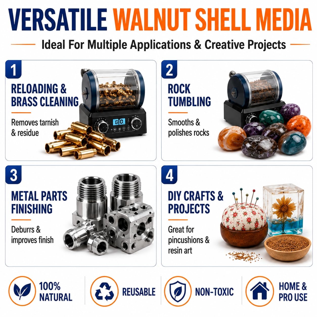 Walnut Shell Media - Tumbling & Crafting -4 Walnut Shell Media - Tumbling & Crafting -4