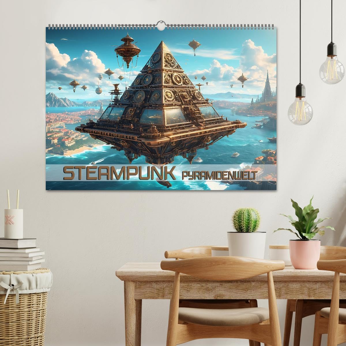 Steampunk Pyramidenwelt (Wandkalender 2025 DIN A2 quer), CALVENDO Monatskalender: Beeindruckende Bilder futuristischer Lebensräume und fantastischer ... in einer fiktiven Welt (CALVENDO Technologie)
