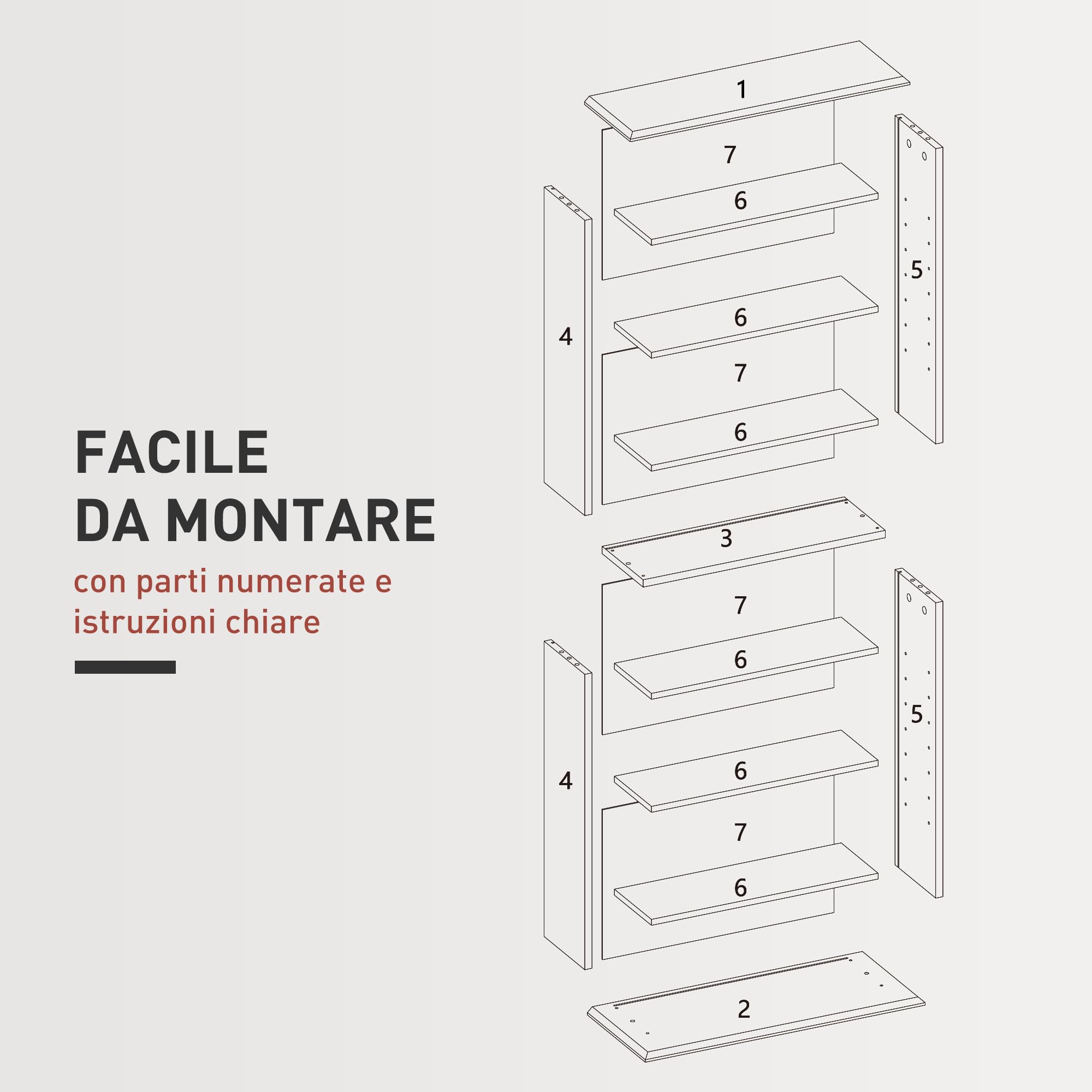 HOMCOM Mobile Porta CD con 6 Ripiani Regolabili, Scaffale Porta 360 CD/185 DVD Salvaspazio in Legno, Mobile Portacd con 8 Scomparti, per Soggiorno Camera da Letto Ufficio, 58x24x126.3 cm, Nero