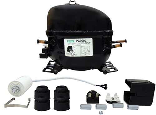 Supco Compresor de refrigeración SPC990L 14 HP 990 BTU, incluye electricidad, ojales y mangas