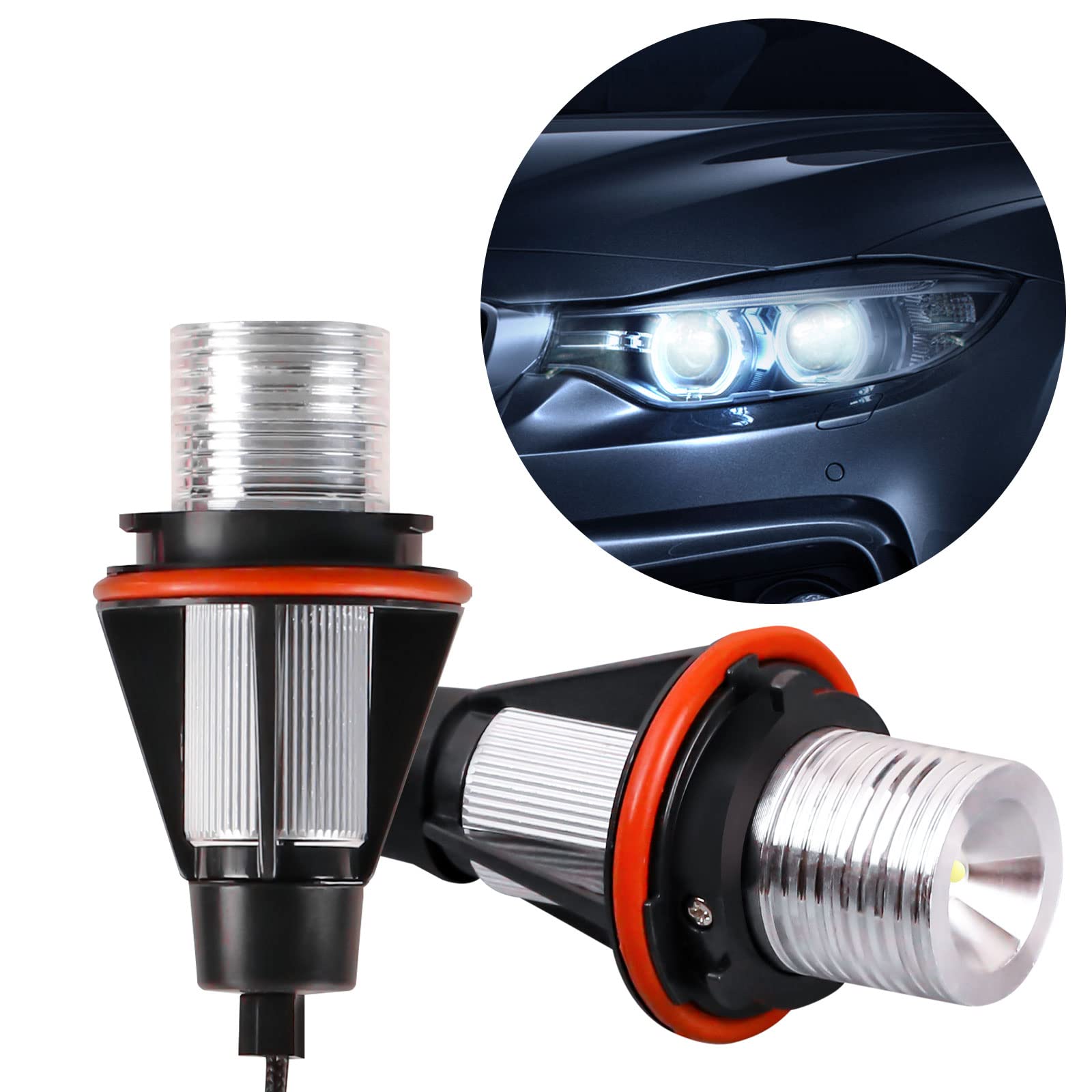 Lampadine LED Angel Eyes 10W Per BMW - 420LM 6000K Bianco, No Error CanBus - Foto 10
