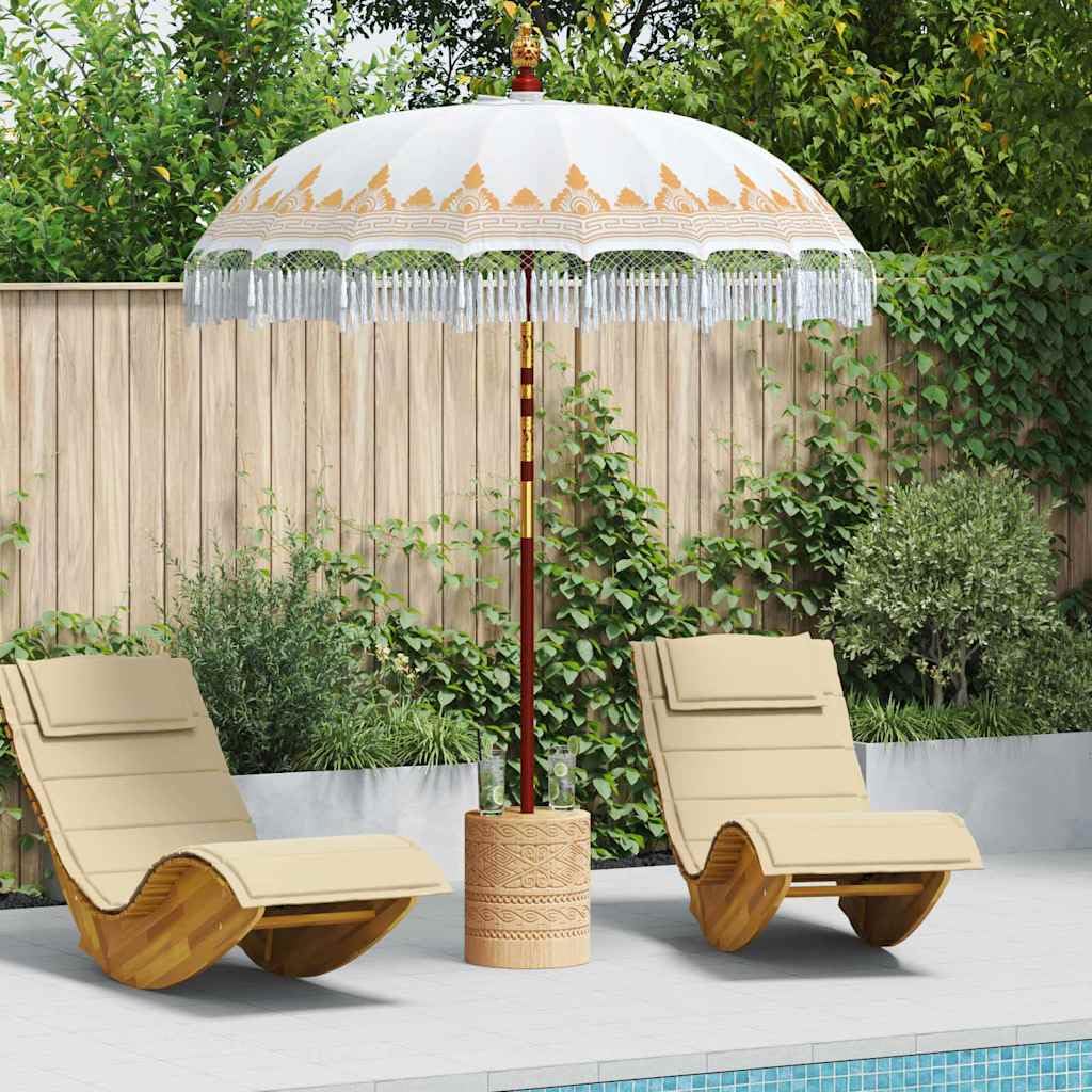 Genérico Parasol Balinés Crema 185 x 185 x 260 cm Algodón,Jardín,Artículos de Exterior,Sombrillas-42006452