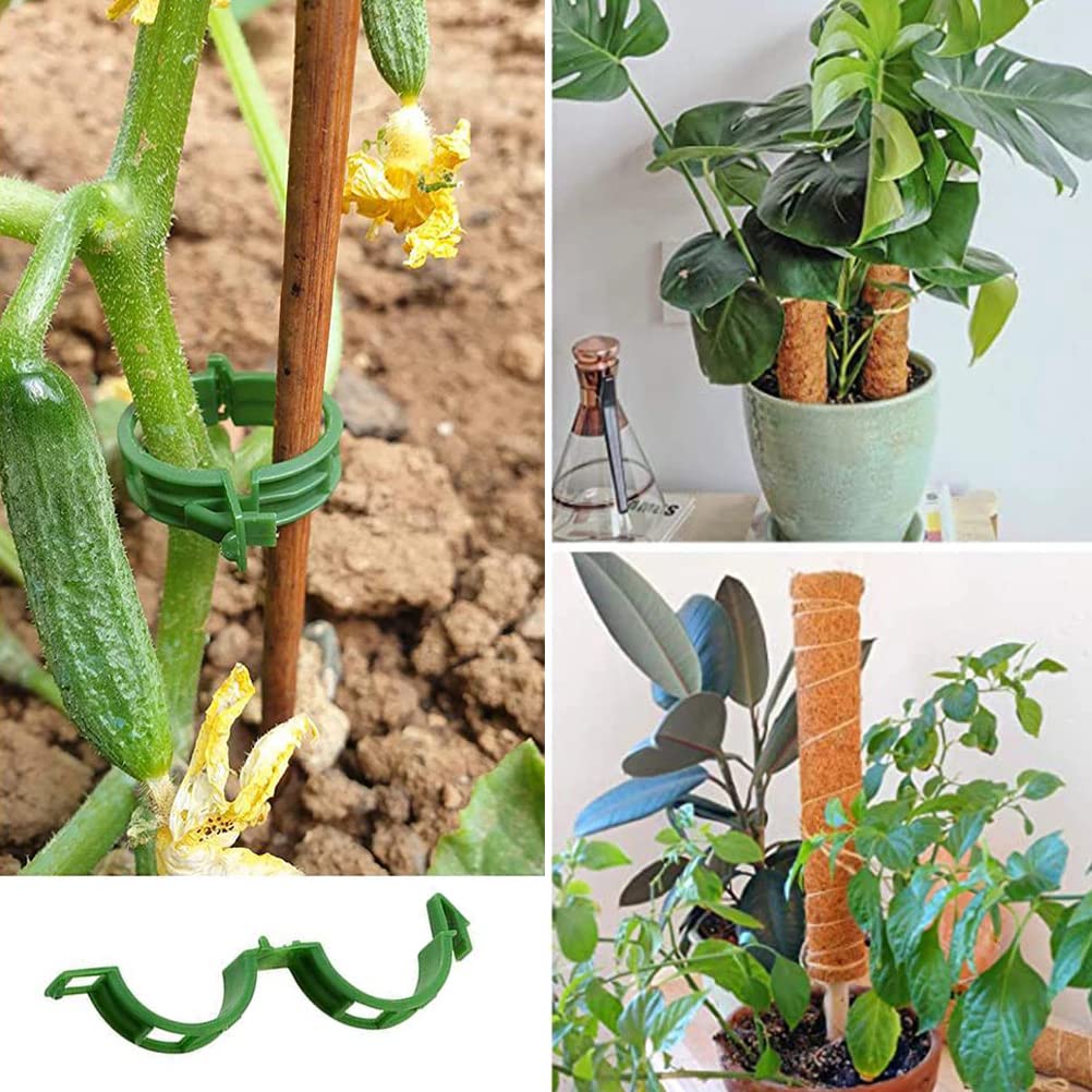 200 Piezas Clips Tomateras Jardín Plant Clips Pinzas para Plantas Lips de Fijacion Conectan Tomate Clips de plástico Pinzas de Vine Clips de Vine Planta para Guiar Plantas de Huerto y Jardín, Verde