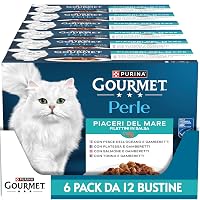 Gourmet Perle Umido Gatto Filettini in Salsa con Pesce dell'Oceano