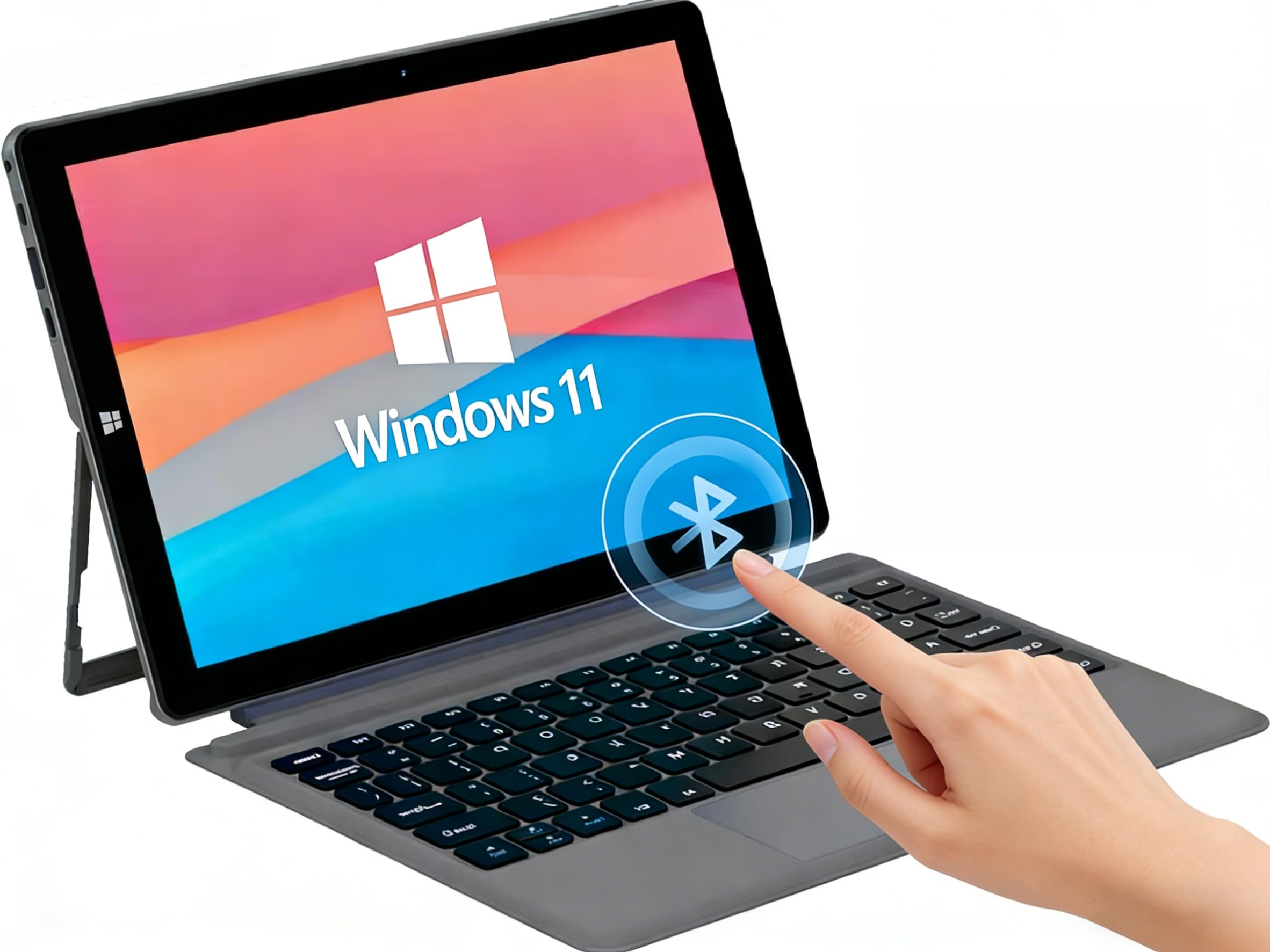 Windows 11 Tablet, 29,5 cm (11,6"), Intel N4020C, 8 GB RAM + 256 GB di memoria, 2 in 1 con tastiera rimovibile