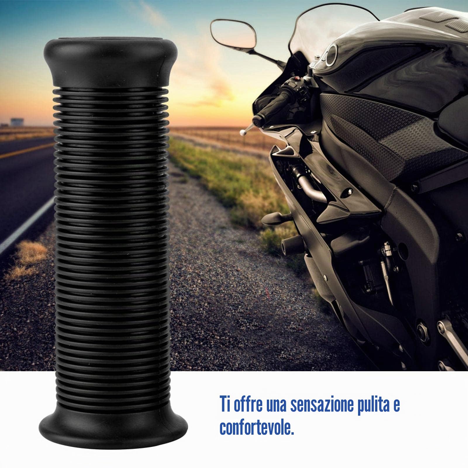 Coppia di manopole per moto da 2,5 cm, 25 mm, universale, 28 mm, per la maggior parte delle moto