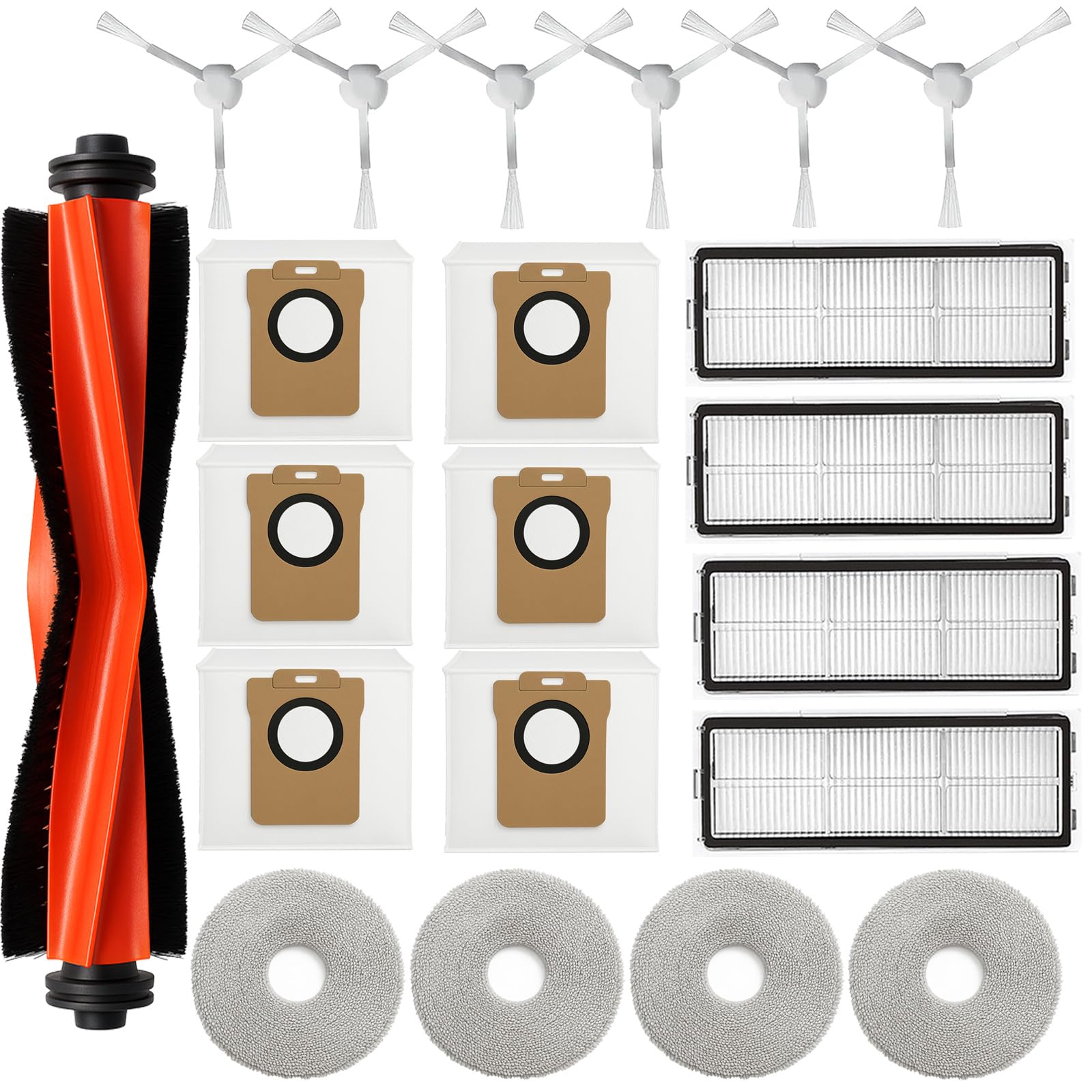 Lawnoval Kit Di Ricambio Per Aspirapolvere Robot Ultenic T10 – Spazzola, Filtri, Panni Mocio E Sacchetti Per Polvere, 2+4+4+4+1 Pezzi