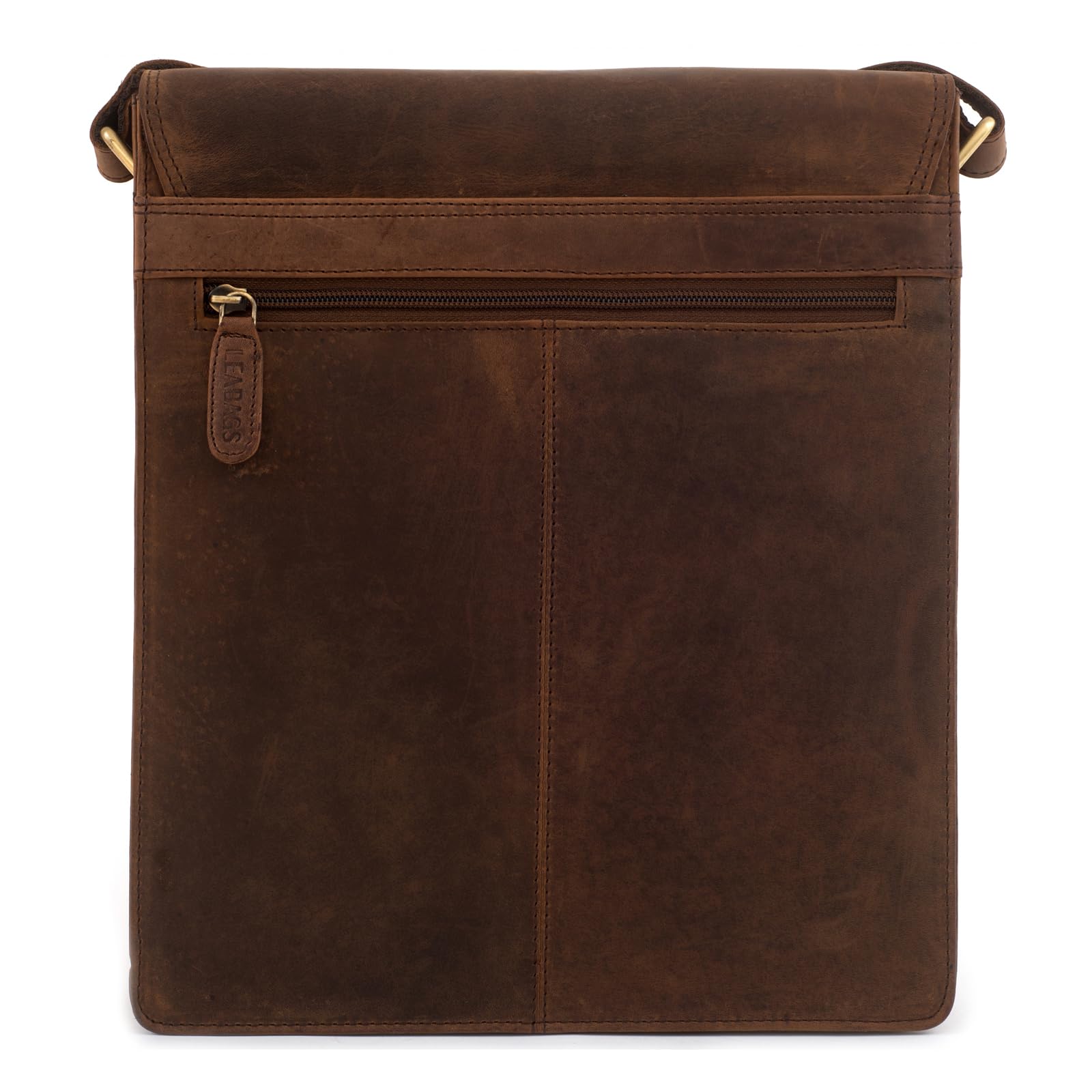 LEABAGS Borsa a tracolla in pelle da uomo e da donna, in vera pelle, per computer portatile fino a 13 pollici, con tracolla, borsa a tracolla, borsa da lavoro, borsa a mano