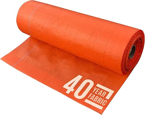 Sandbaggy Barrera contra malas hierbas de color naranja, ideal como tela de paisaje bloqueador de malezas, menos absorción de calor en comparación