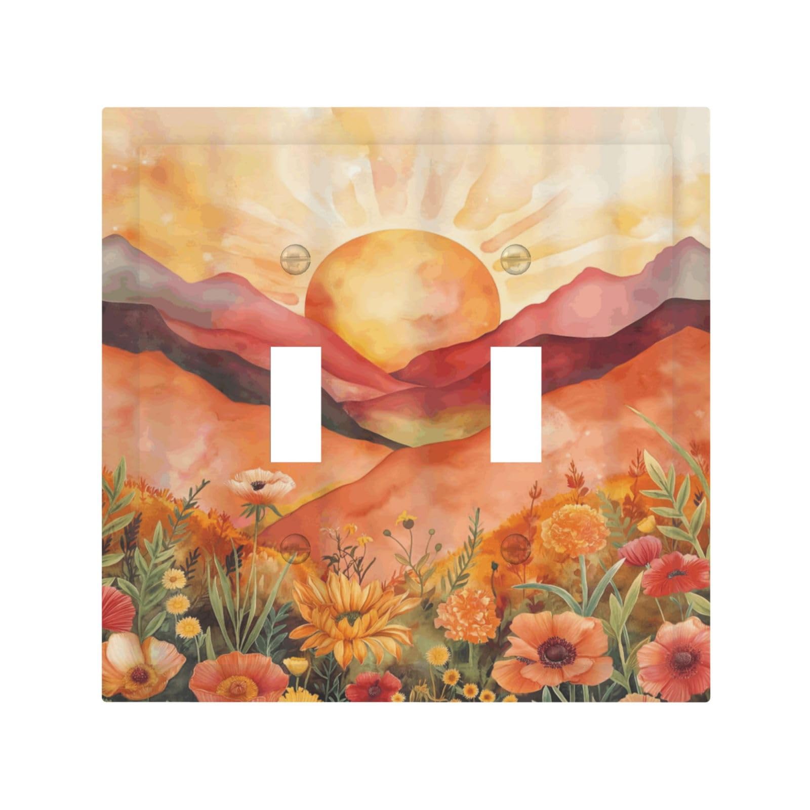Couvercle d'interrupteur bohème floral pour illuminer la décoration d'une chambre de fille