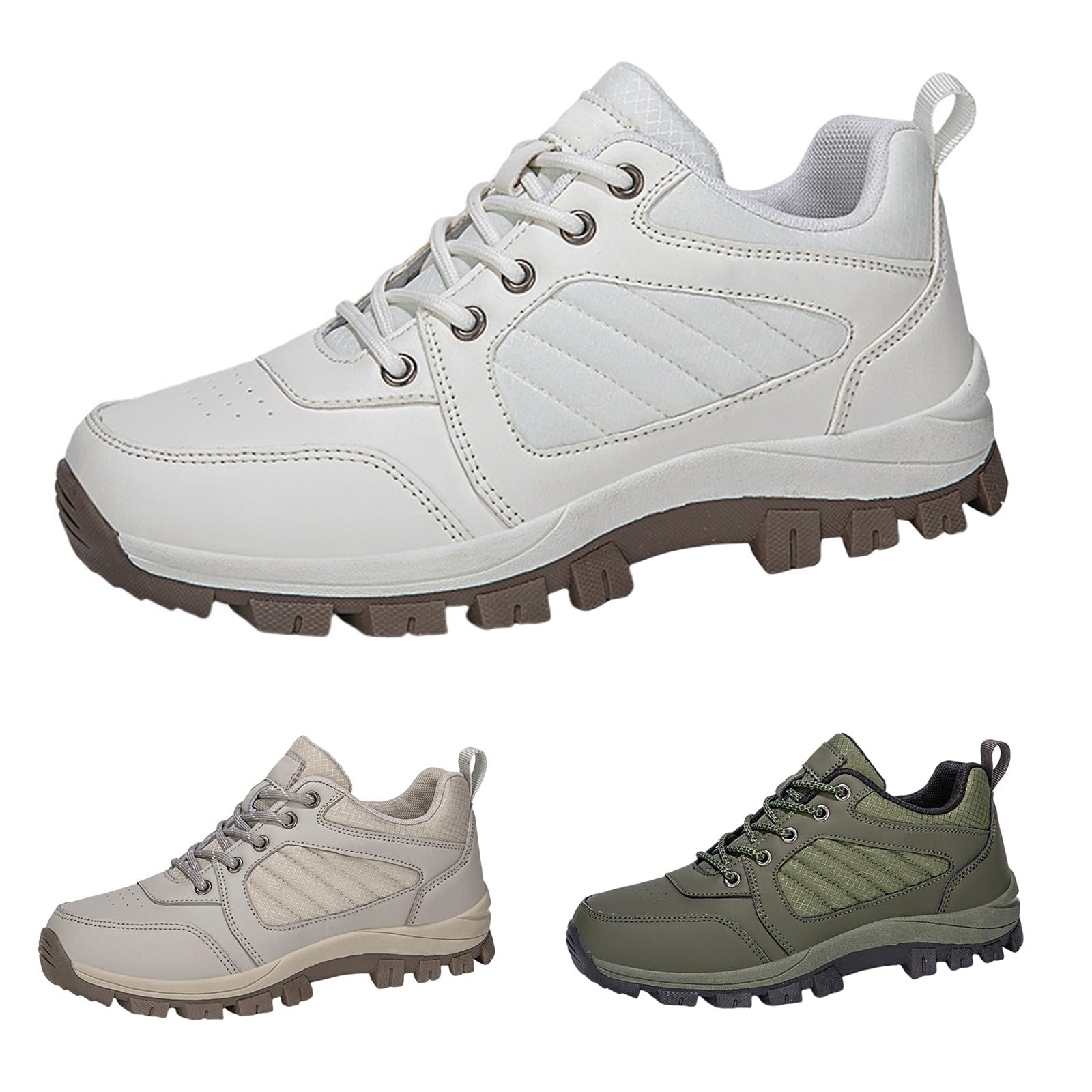 Zapatillas de senderismo impermeables para mujer, color beige