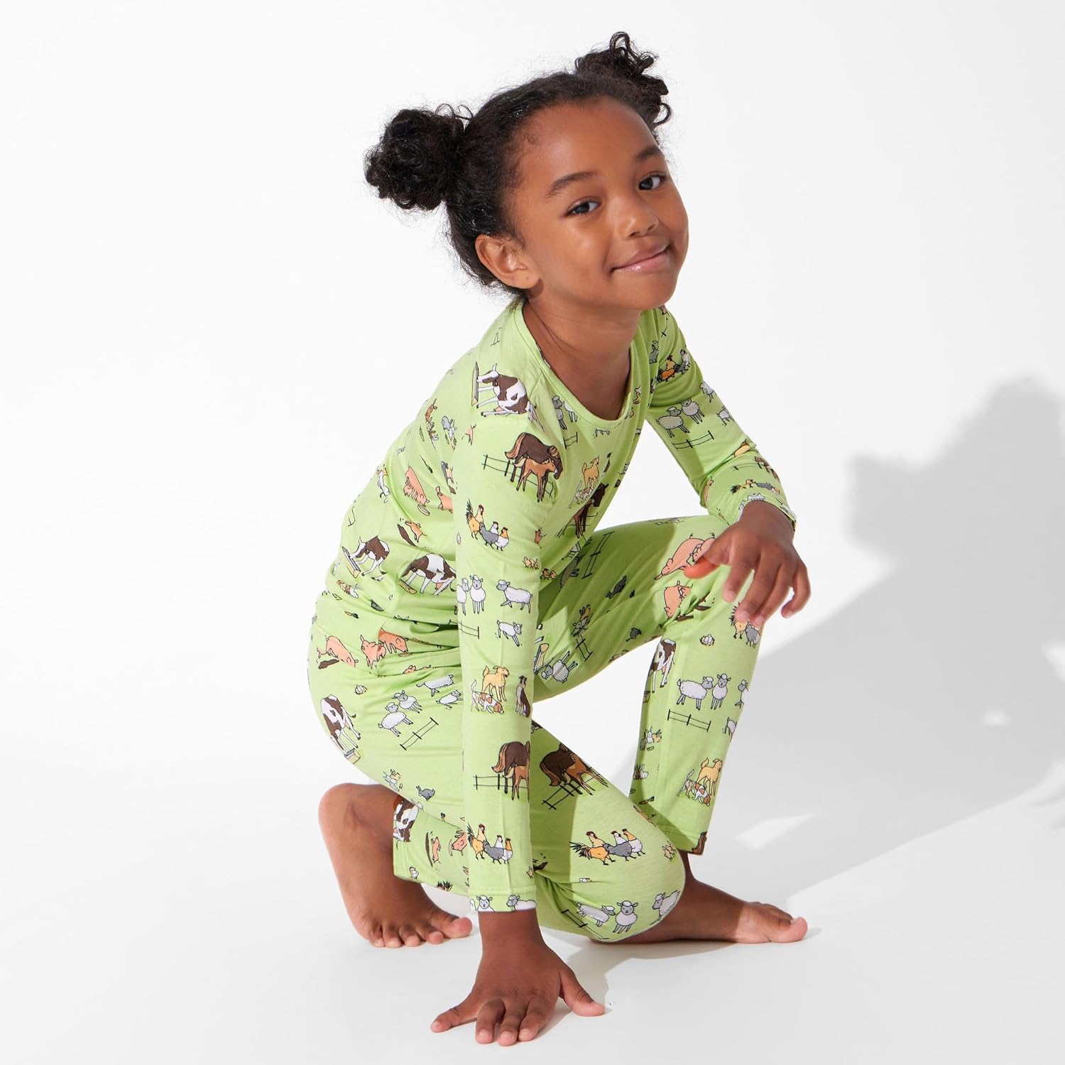 Bellabu Bear Two-Piece Pajama Set for Boys & Girls, Matching Family Pajamas, Rayon from Bamboo